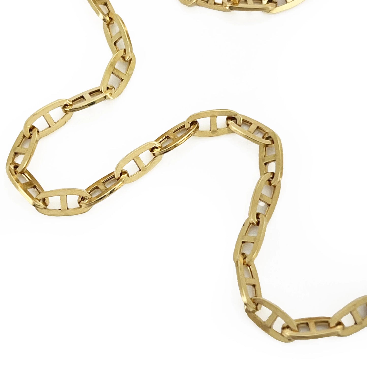 Vintage 9ct Yellow Gold Anchor Chain - 18"L