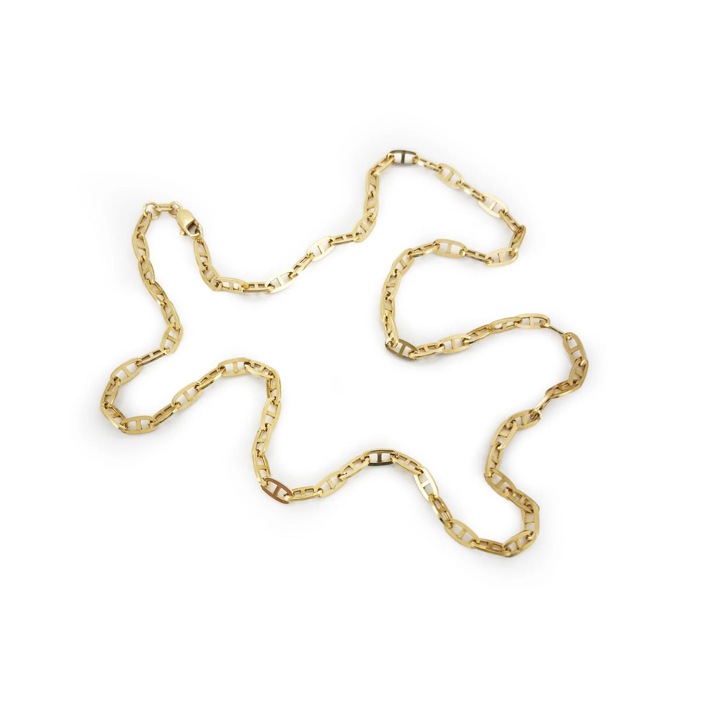 Vintage 9ct Yellow Gold Anchor Chain - 18"L