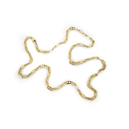 Vintage 9ct Yellow Gold Anchor Chain - 18"L