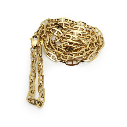 Vintage 9ct Yellow Gold Anchor Chain - 18"L