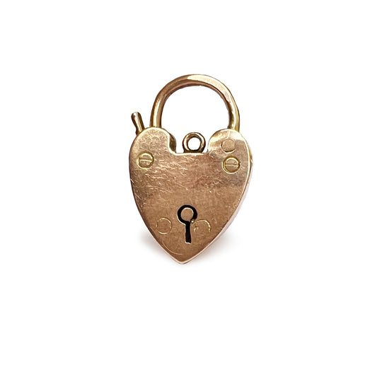 Antique 9k Gold Victorian Medium Heart Lock