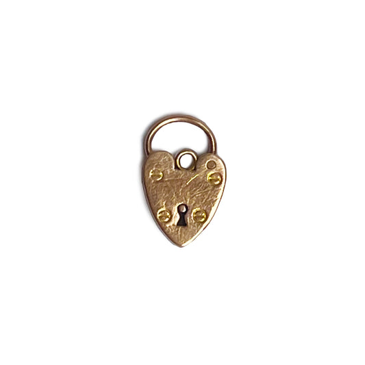 Antique 9k Gold Victorian Small Heart Lock
