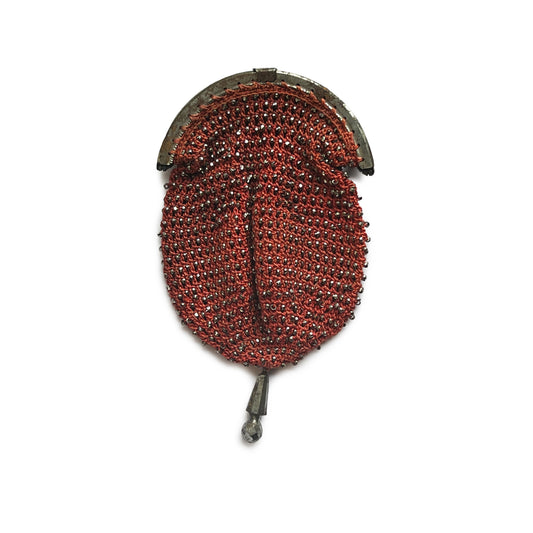 Antique Victorian Coral Coin Pouch