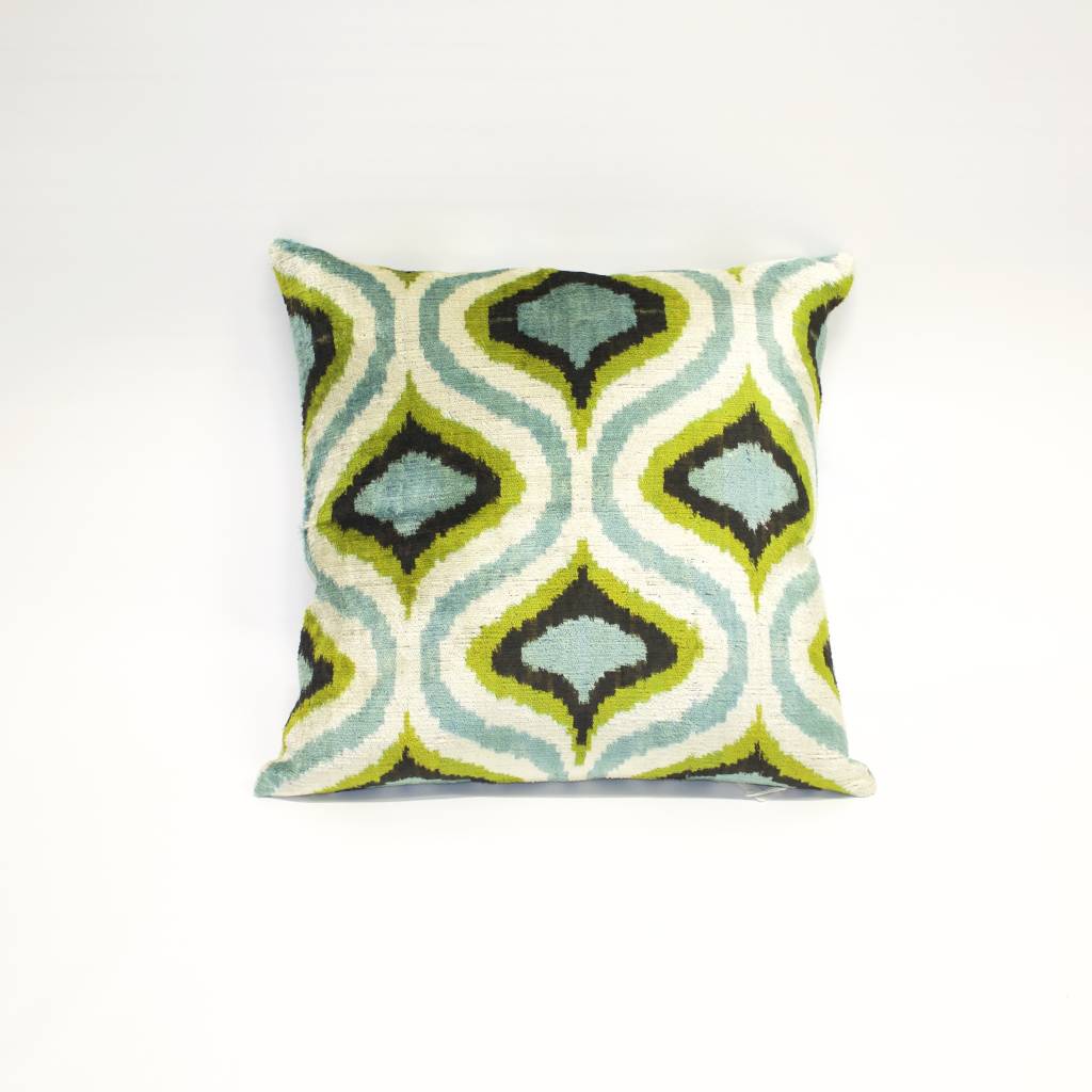 Ikat Silk Double-Sided Pillow - Square