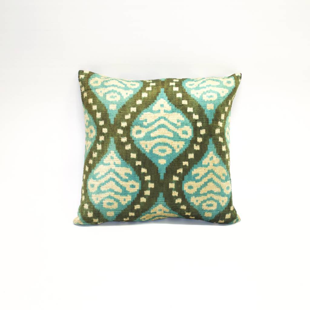 Ikat Silk Double-Sided Pillow - Square