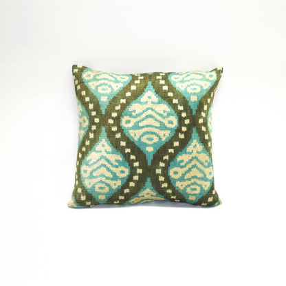 Ikat Silk Double-Sided Pillow - Square