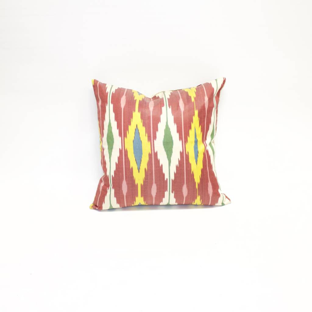 Ikat Silk Double-Sided Pillow - Square