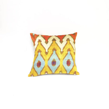 Ikat Silk Double-Sided Pillow - Square
