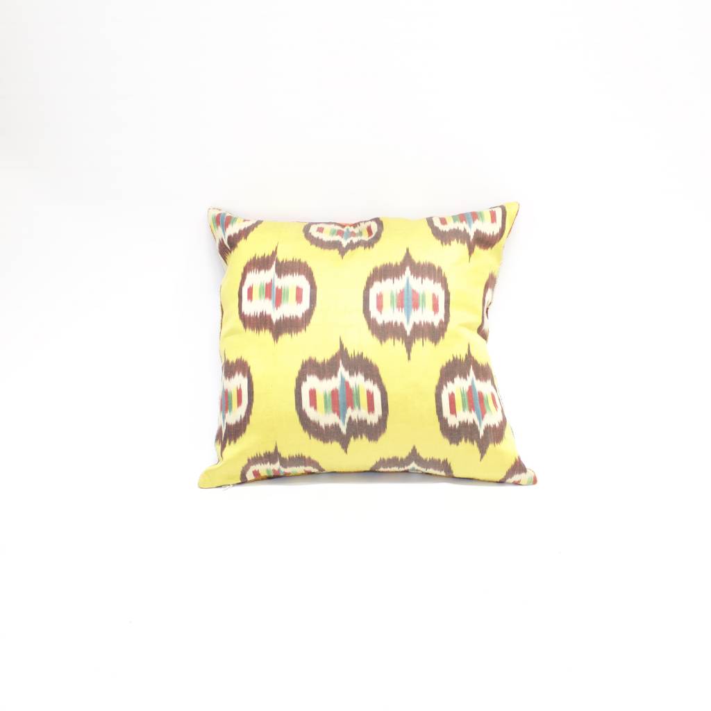 Ikat Silk Double-Sided Pillow - Square