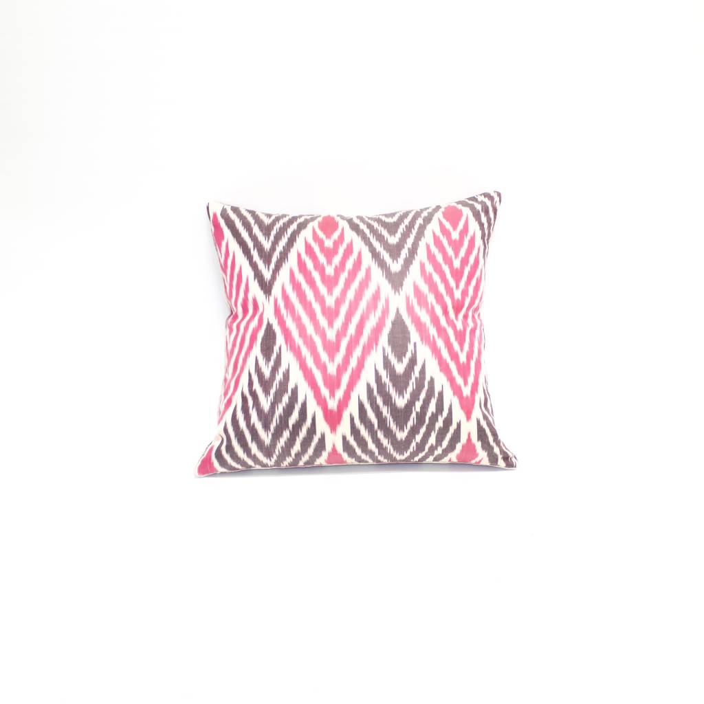 Ikat Silk Double-Sided Pillow - Square
