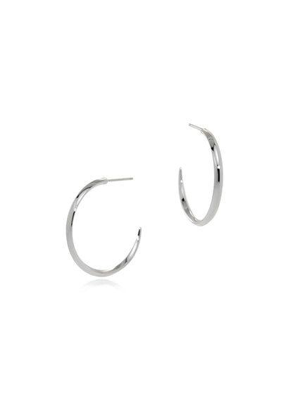Luna Silver Medium Hoops