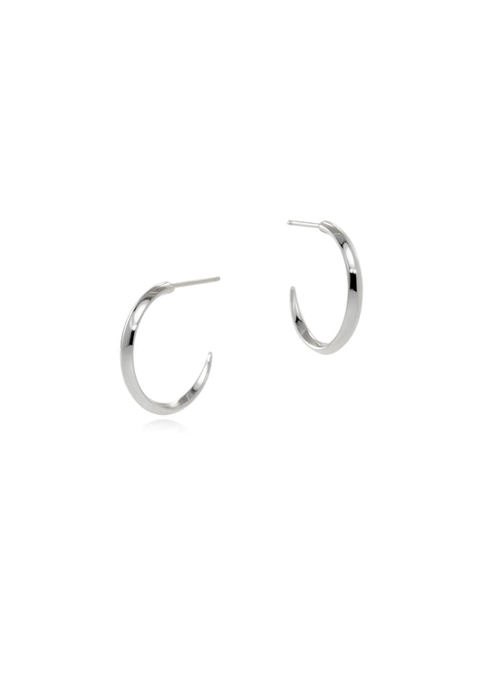 Luna Silver Small Hoops