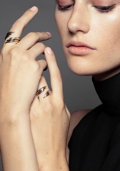 Luna Large Silver Wrap Ring