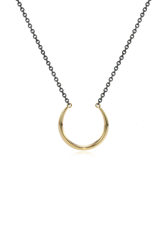 Luna Large 2tone Crescent Pendant