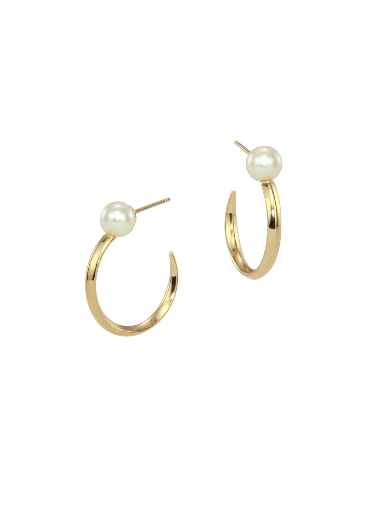 Luna Large Pearl Hoops