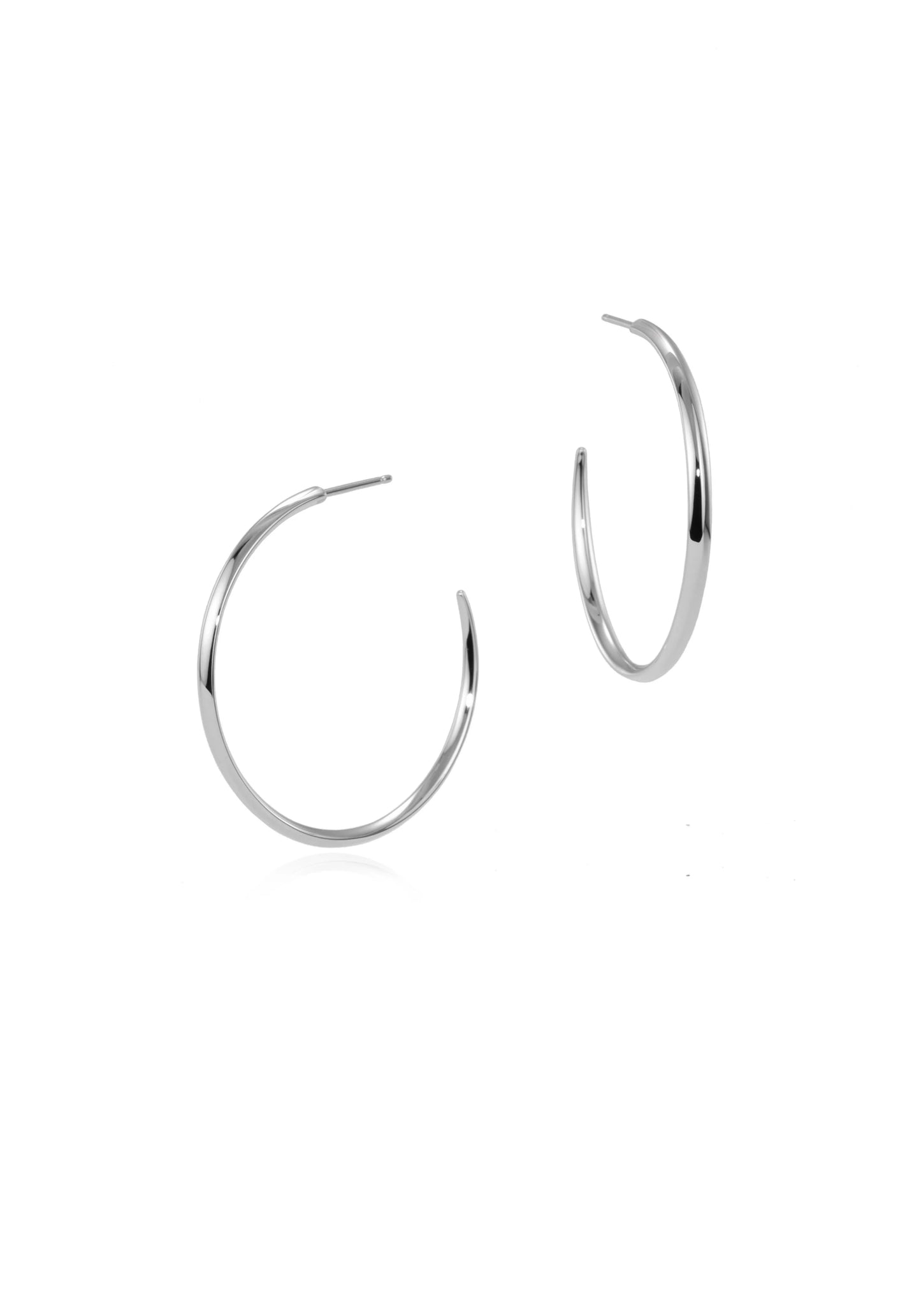 Luna Silver Large Hoops
