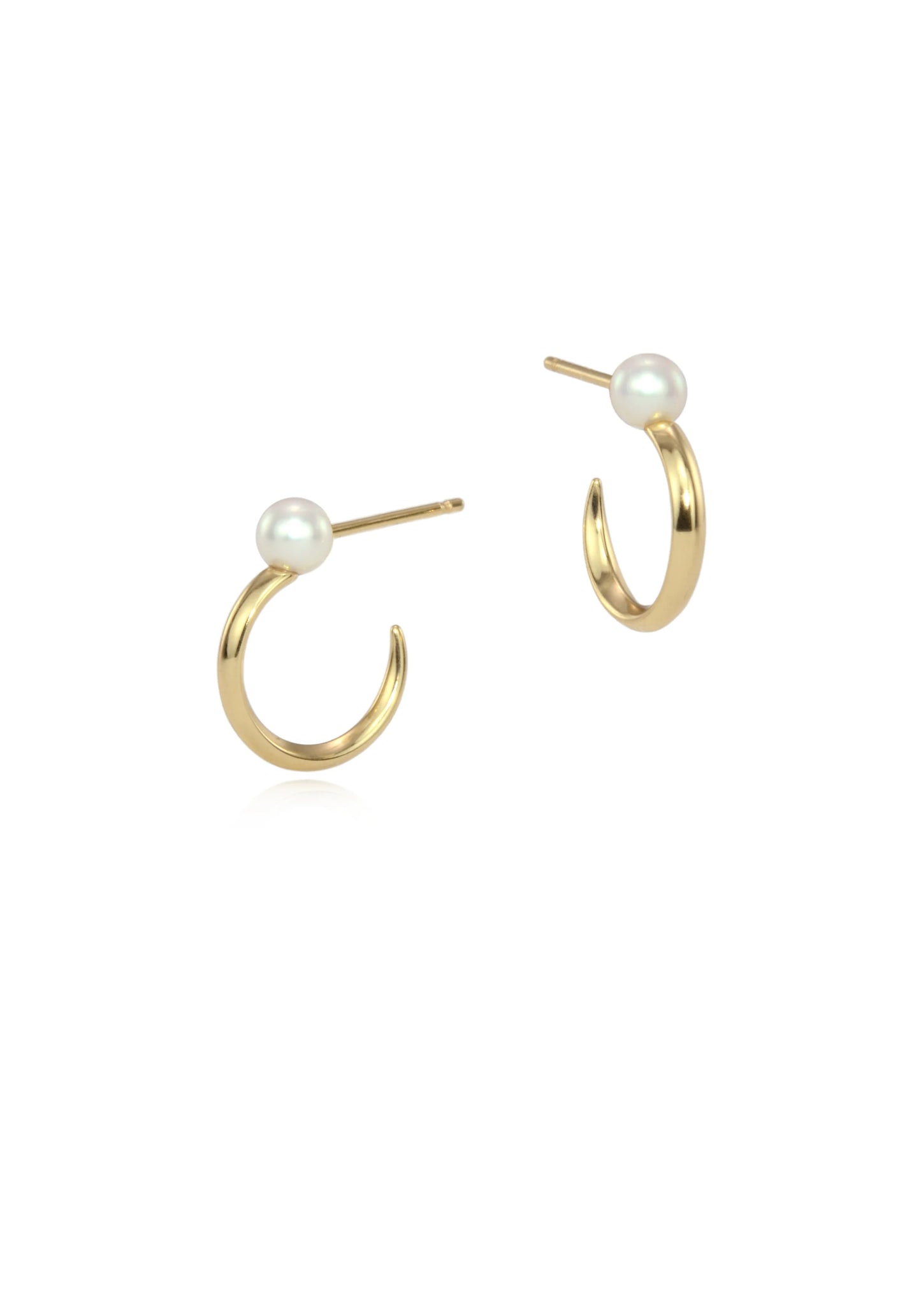 Luna Small Pearl Hoops