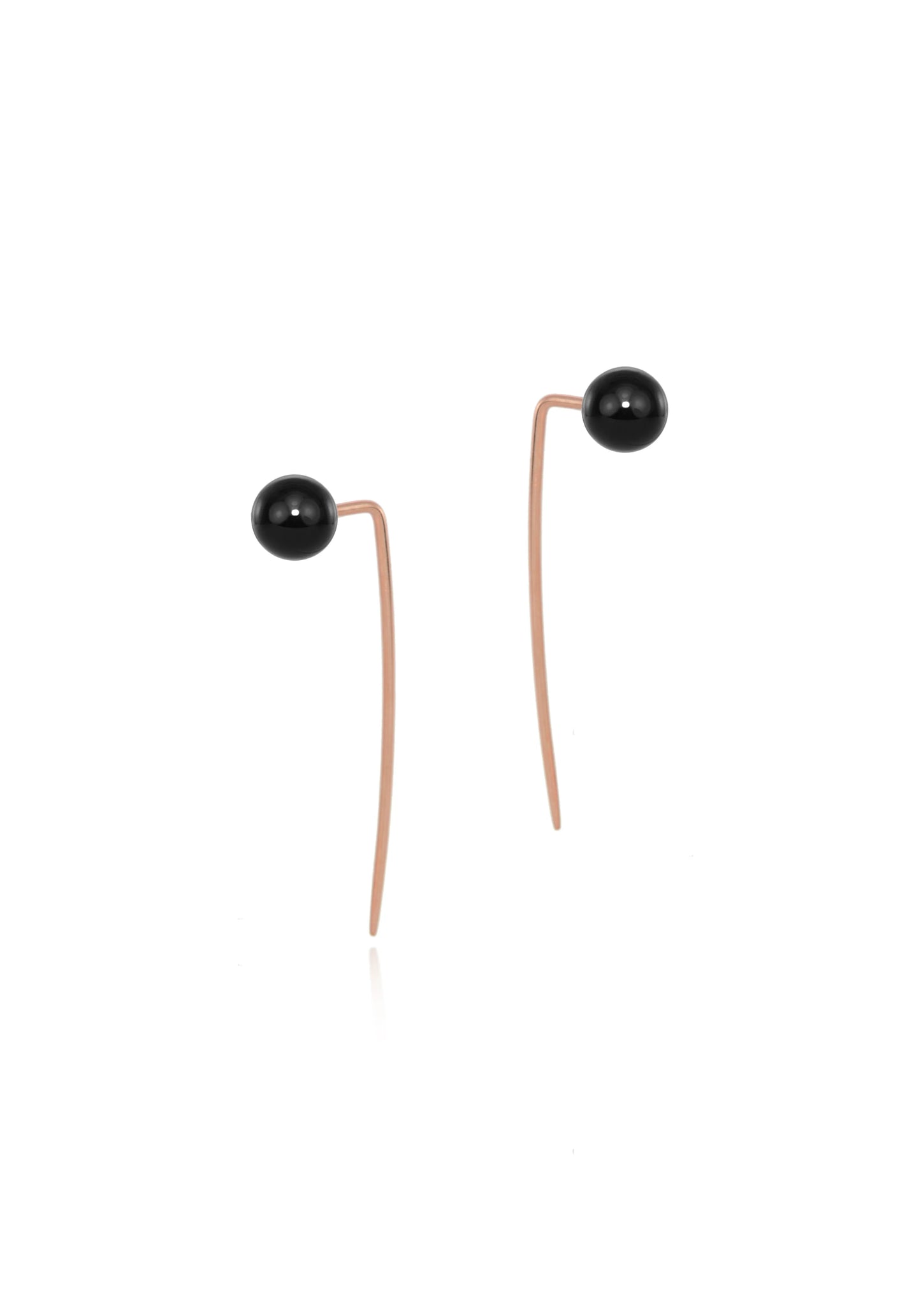 Onyx Small Spike Earrings