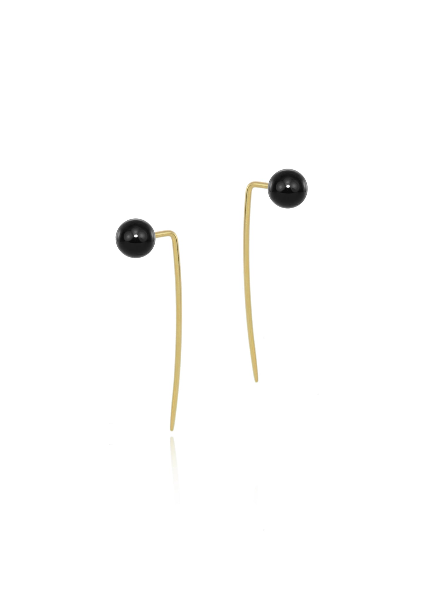 Onyx Small Spike Earrings