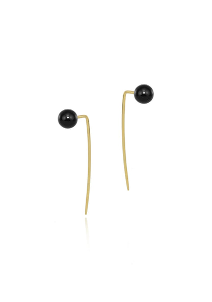 Onyx Small Spike Earrings