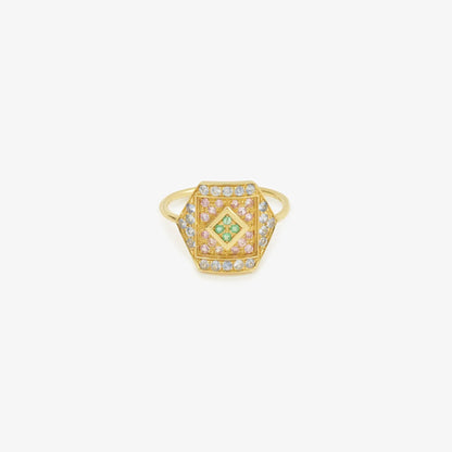 Paloma Hex Ring - Pink