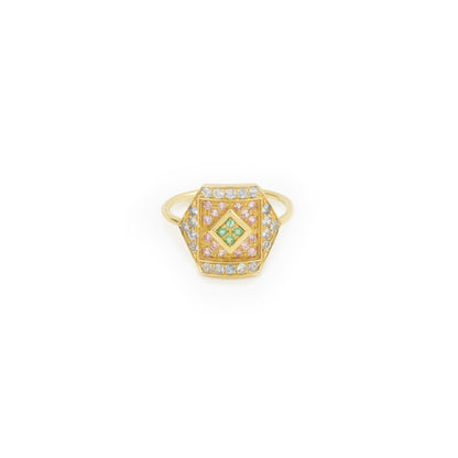 Paloma Hex Ring - Pink