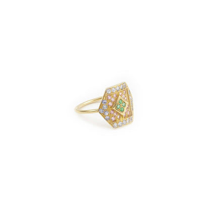 Paloma Hex Ring - Pink