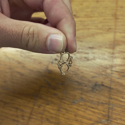 Vintage 9ct Yellow Gold Handcuffs Charm