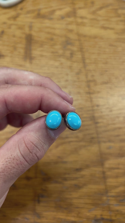 Vintage Turquoise + Sterling Silver Earrings