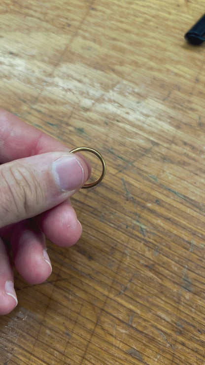 Vintage 18ct Yellow Gold Donut Band Ring - Sz. 6