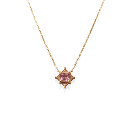 Art Deco Pink Sapphire Necklace