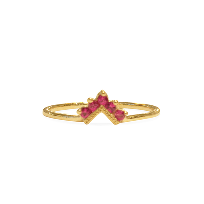 Chevron Ruby Ring