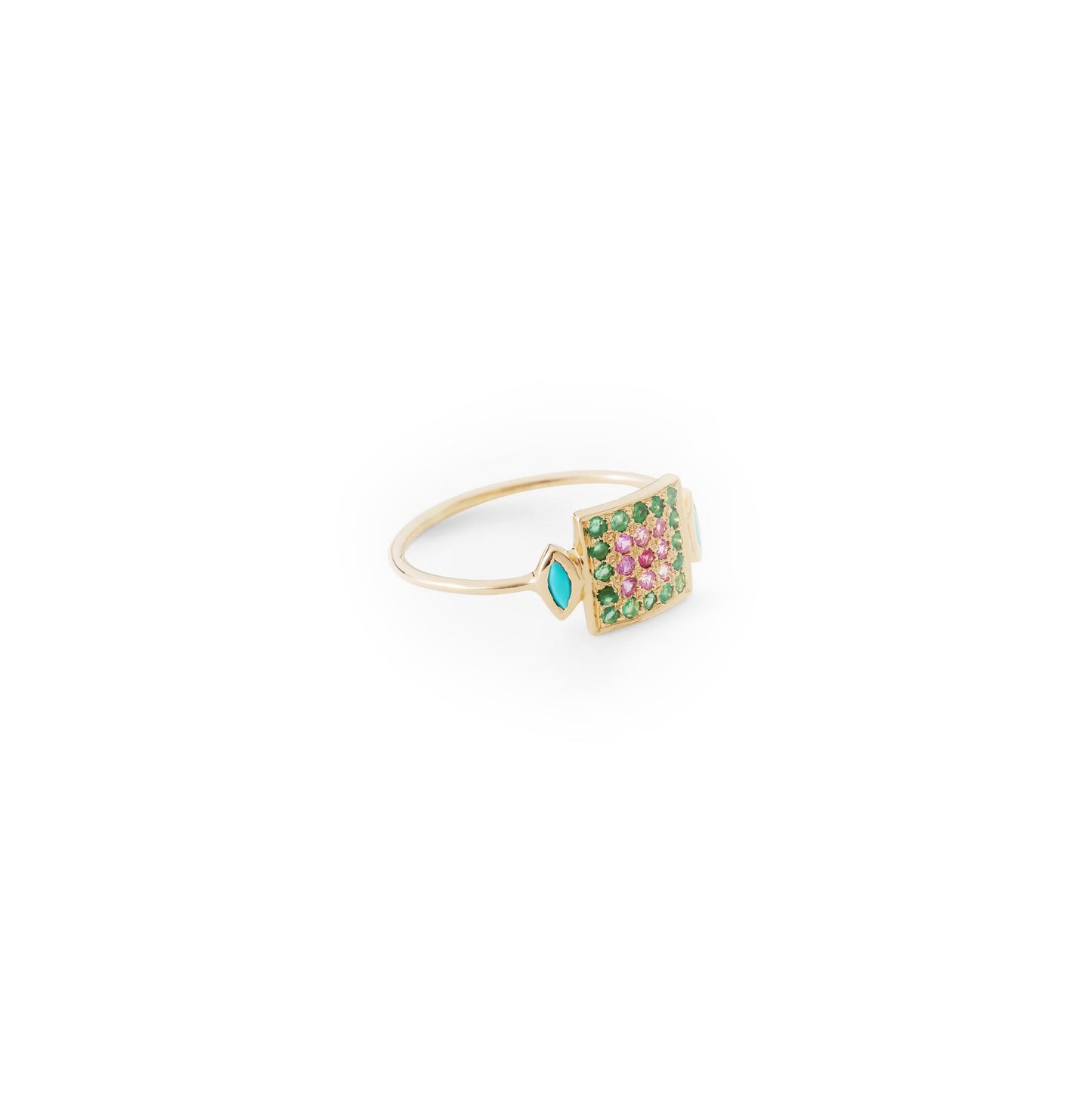 Sasha Bullseye Ring - Turquoise