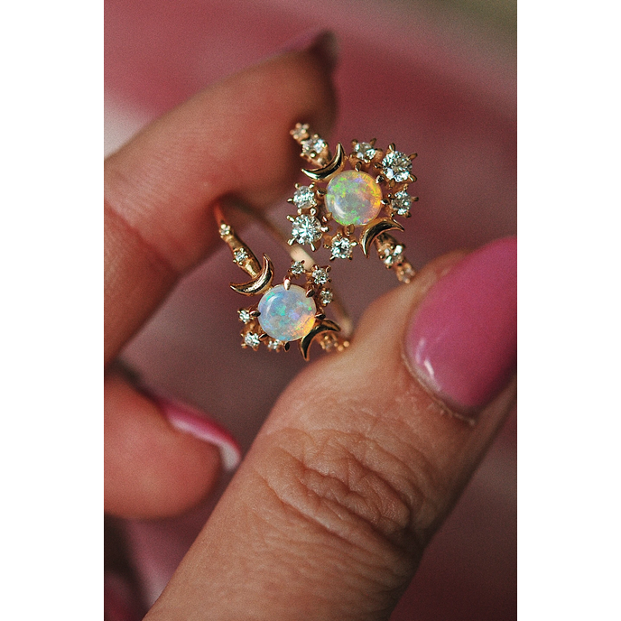Opal Wandering Star Ring