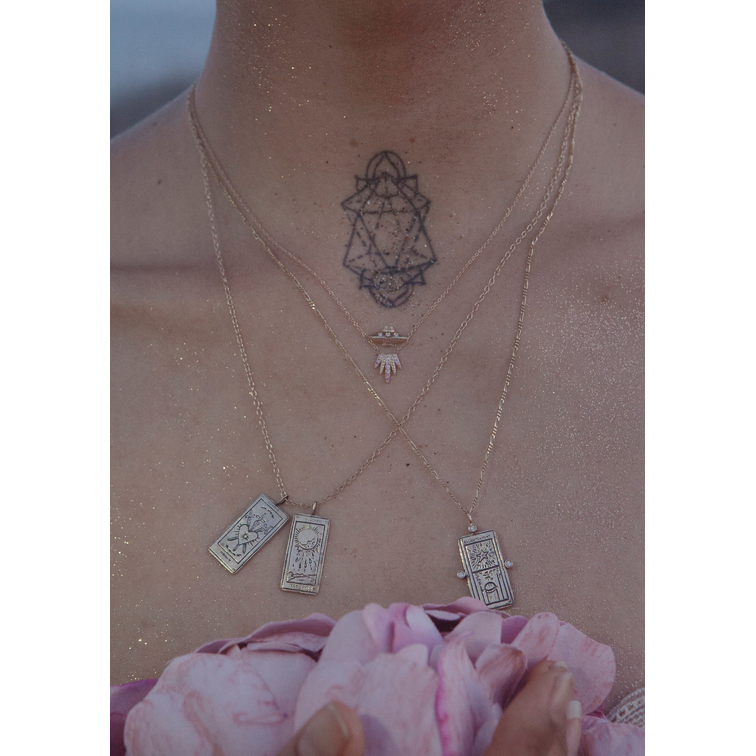Rose Tender Abduction UFO Necklace