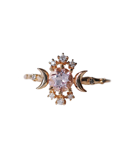 Morganite Wandering Star Ring