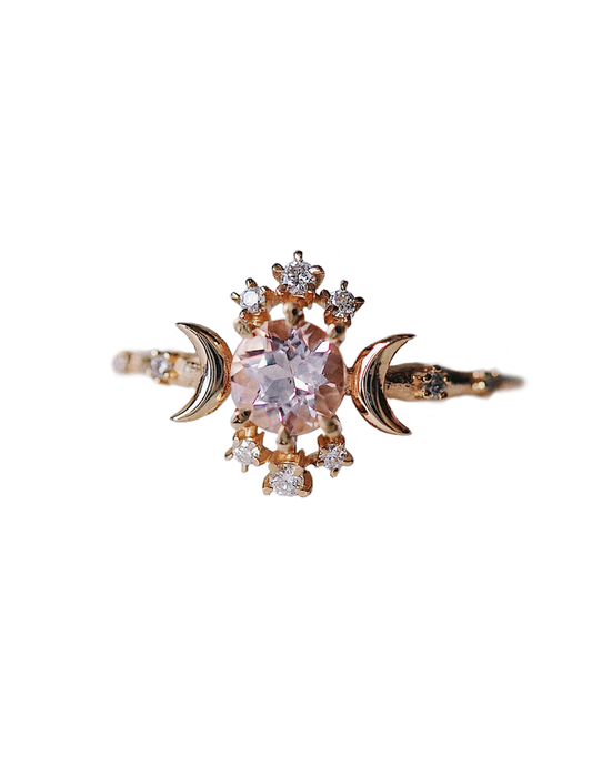 Morganite Wandering Star Ring