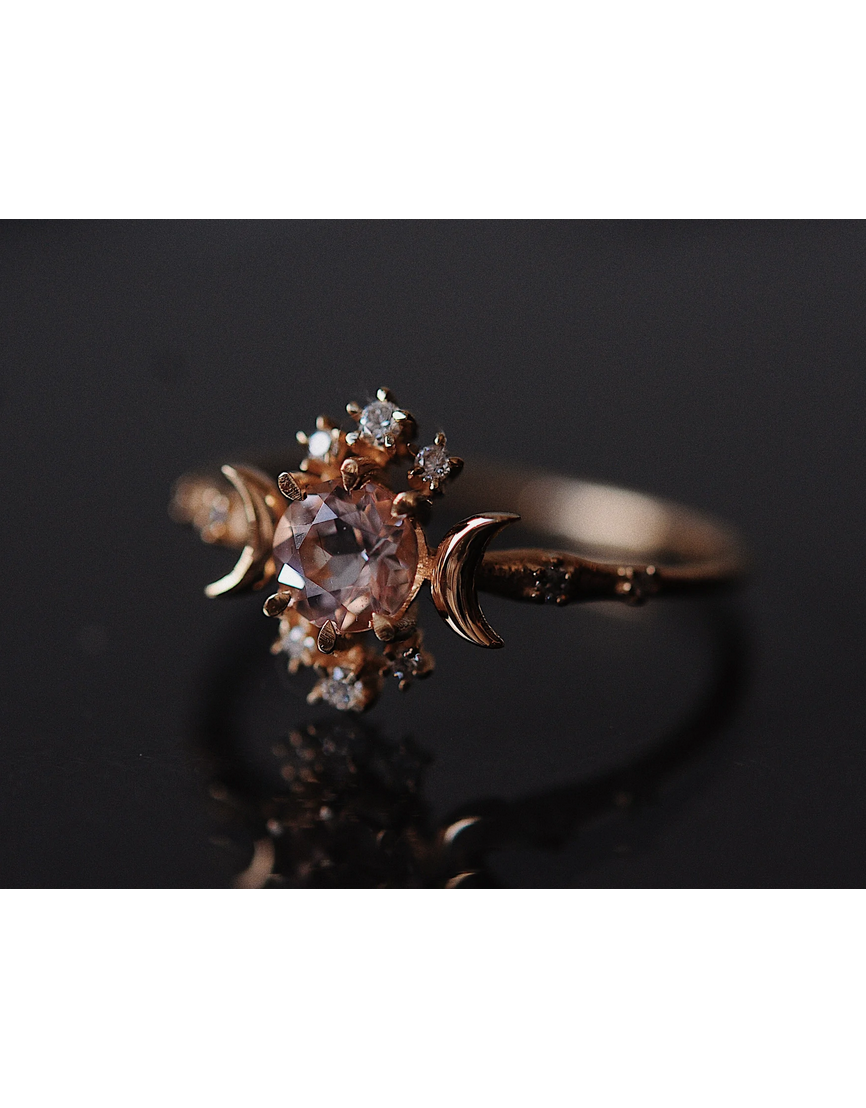 Morganite Wandering Star Ring