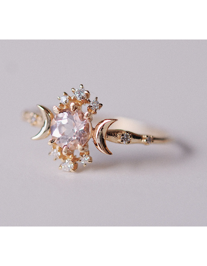 Morganite Wandering Star Ring
