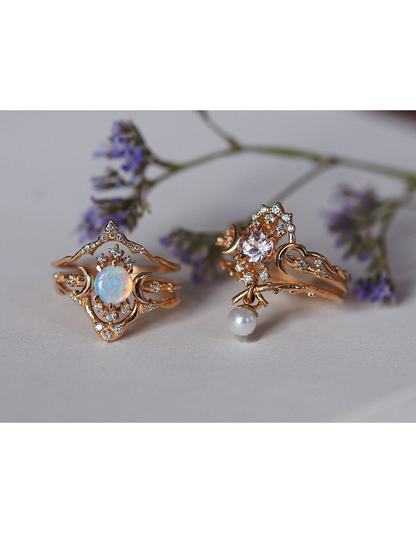 Morganite Wandering Star Ring