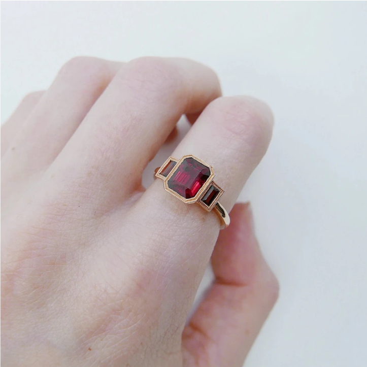 Charlotte Garnet Ring