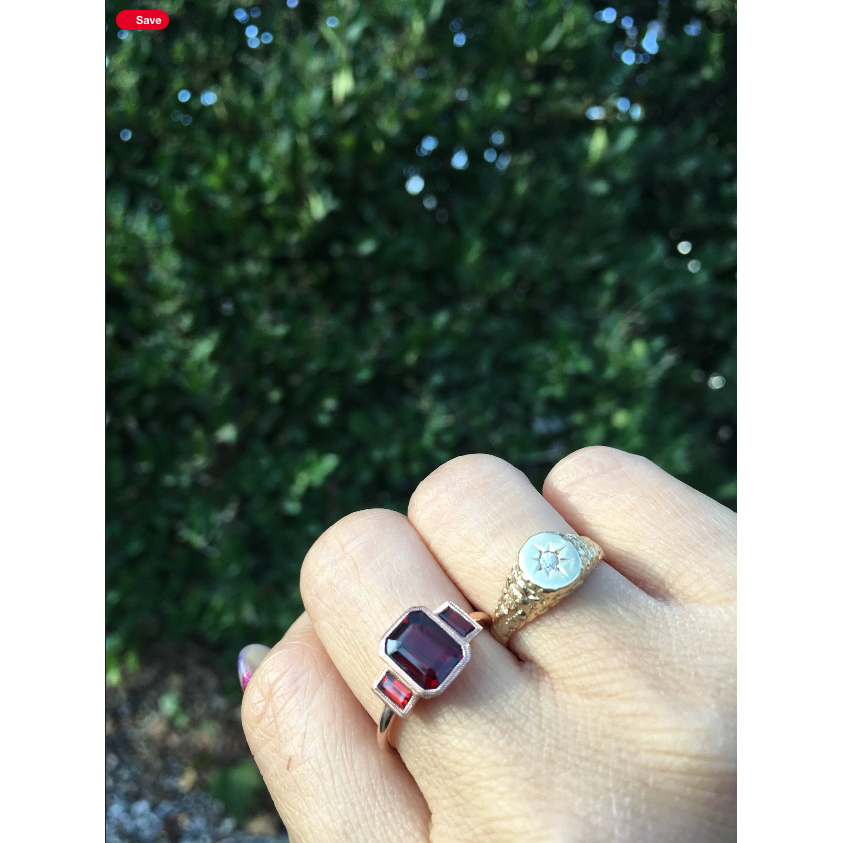 Charlotte Garnet Ring