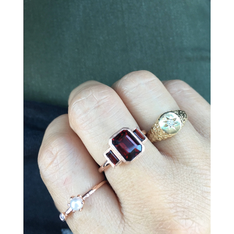 Charlotte Garnet Ring