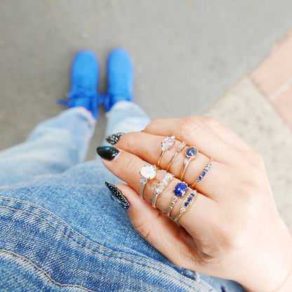 Ms. Goodbar Blue Sapphire Ring