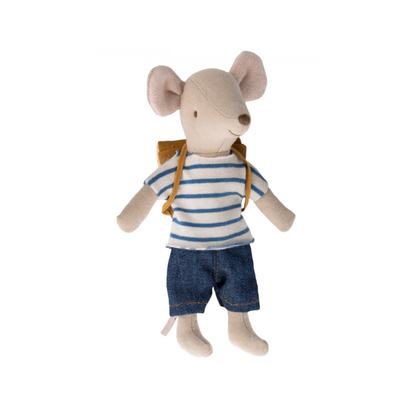 Tricycle Big Brother Mouse with Bag - Blue Striped Shirt