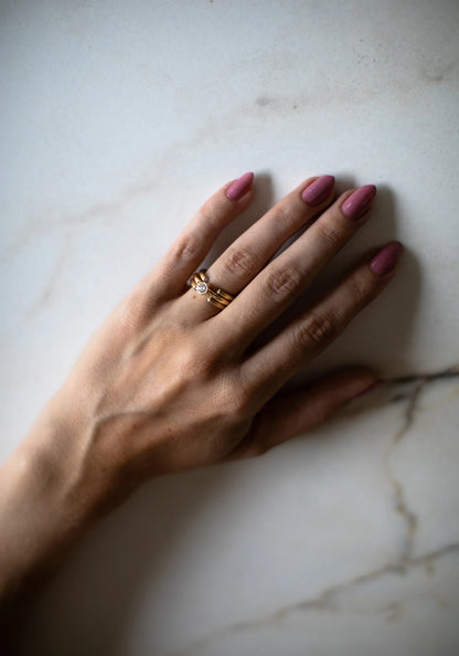 Slice Solitaire Diamond Ring