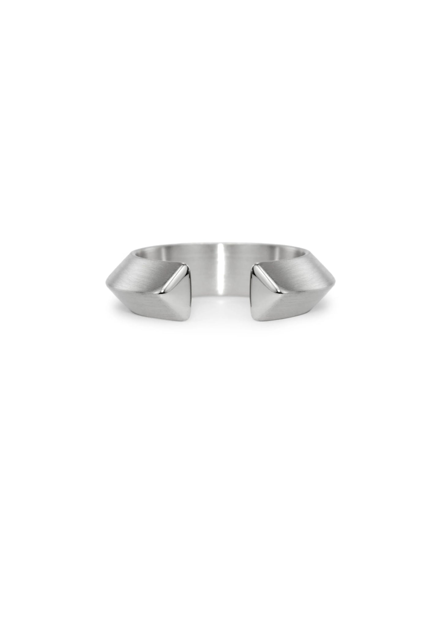 Slice Silver Large Triangle Ring