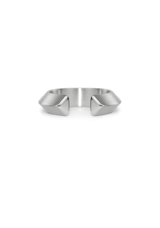 Slice Silver Large Triangle Ring
