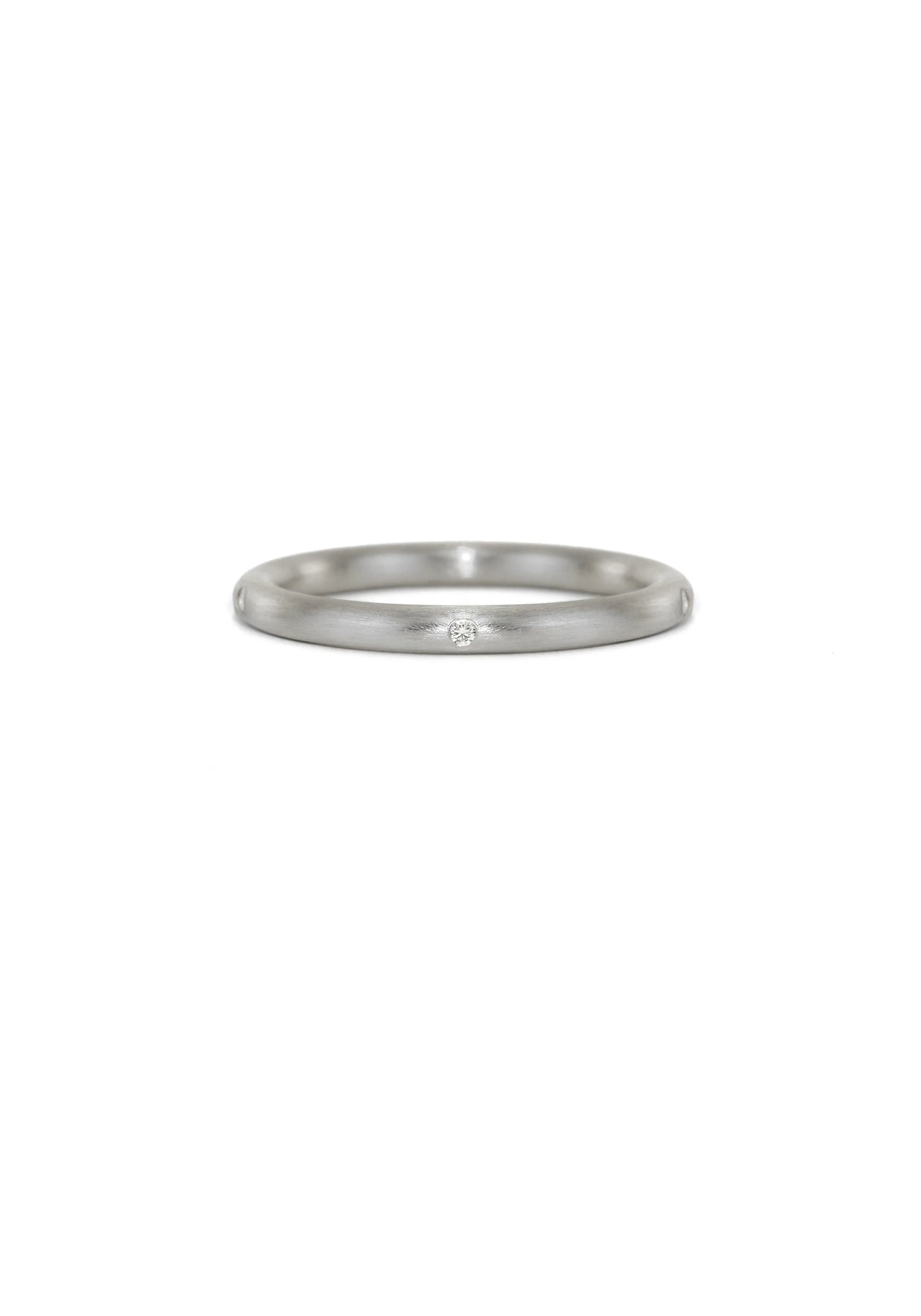 Slice Brushed  Round Diamond Eternity Band