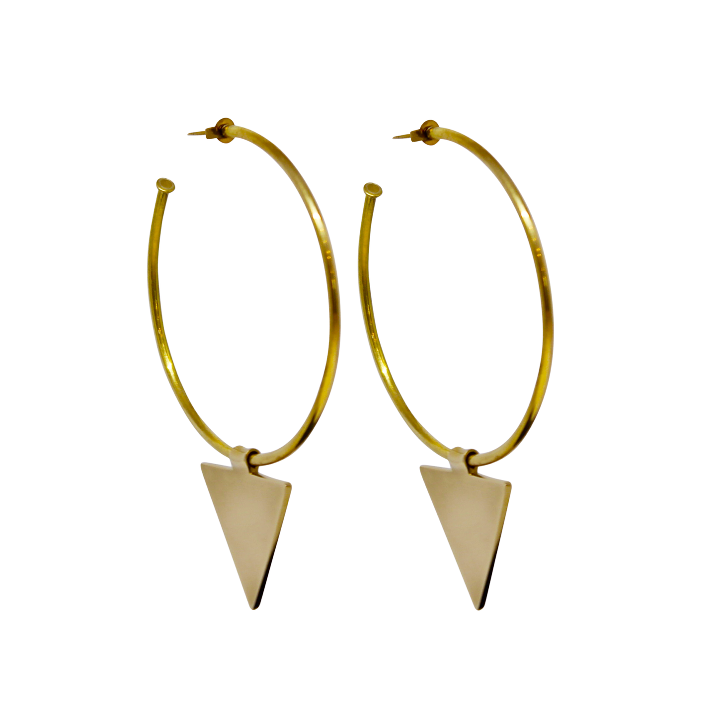 Triangle Charm Hoops